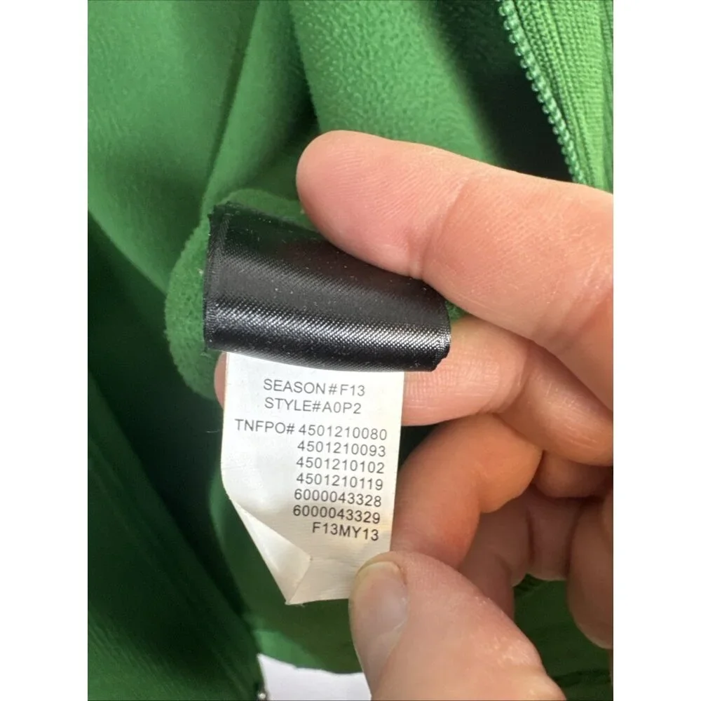 The North Face Green Knit Fleece Full‎ Zip Jacket Men’s L